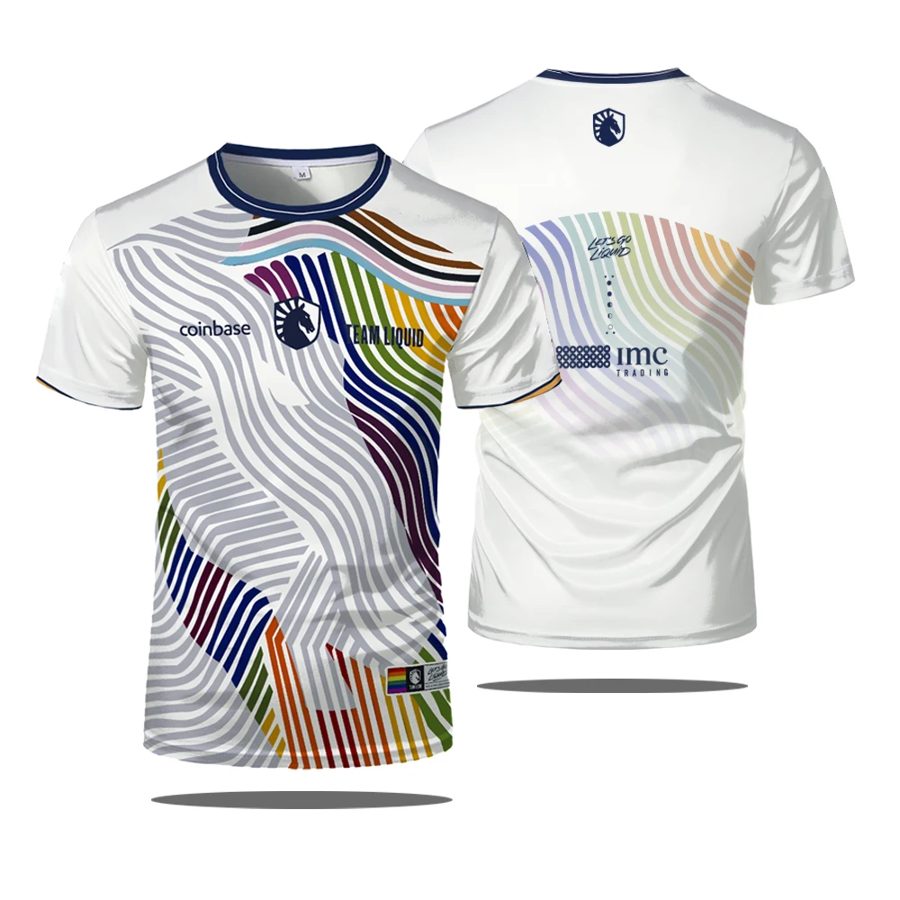 2024 New Liquid Team Men's T Shirt Esports Game Uniform TL Fans Unisex Support Clothing Summer Breathable Casual Sports Tops