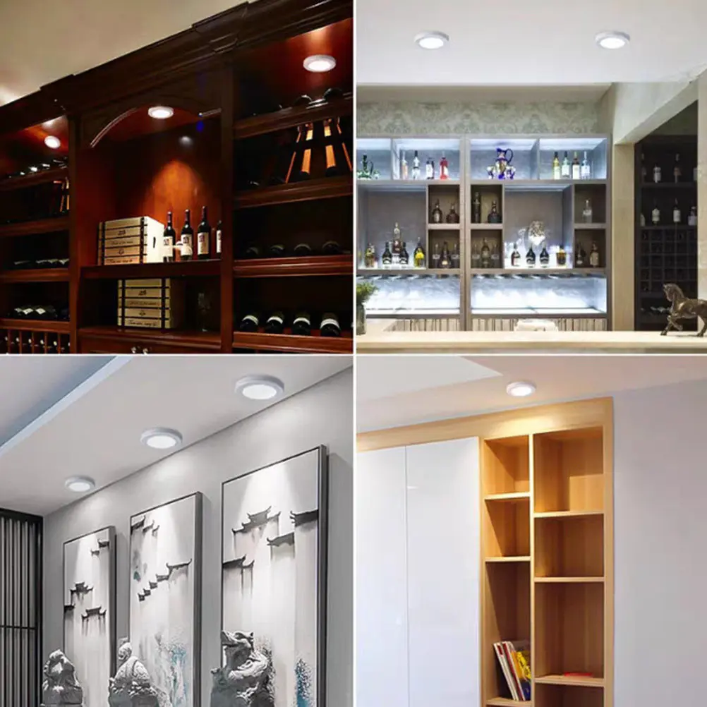 

5W Wireless LED Cabinet Light Premium Plastic Metal Design Ultra-Bright Glare-Free Wide Beam for Room Bedroom Kitchen