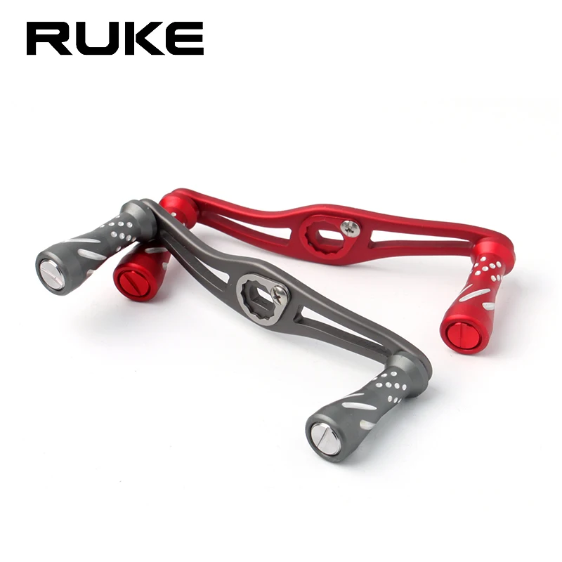 Ruke New 1pc Fishing Reel Handle Alloy Aluminum Handle For Baitcasting Whole Length 100mm Reel Hole Size 8*5/7*4mm Accessory DIY