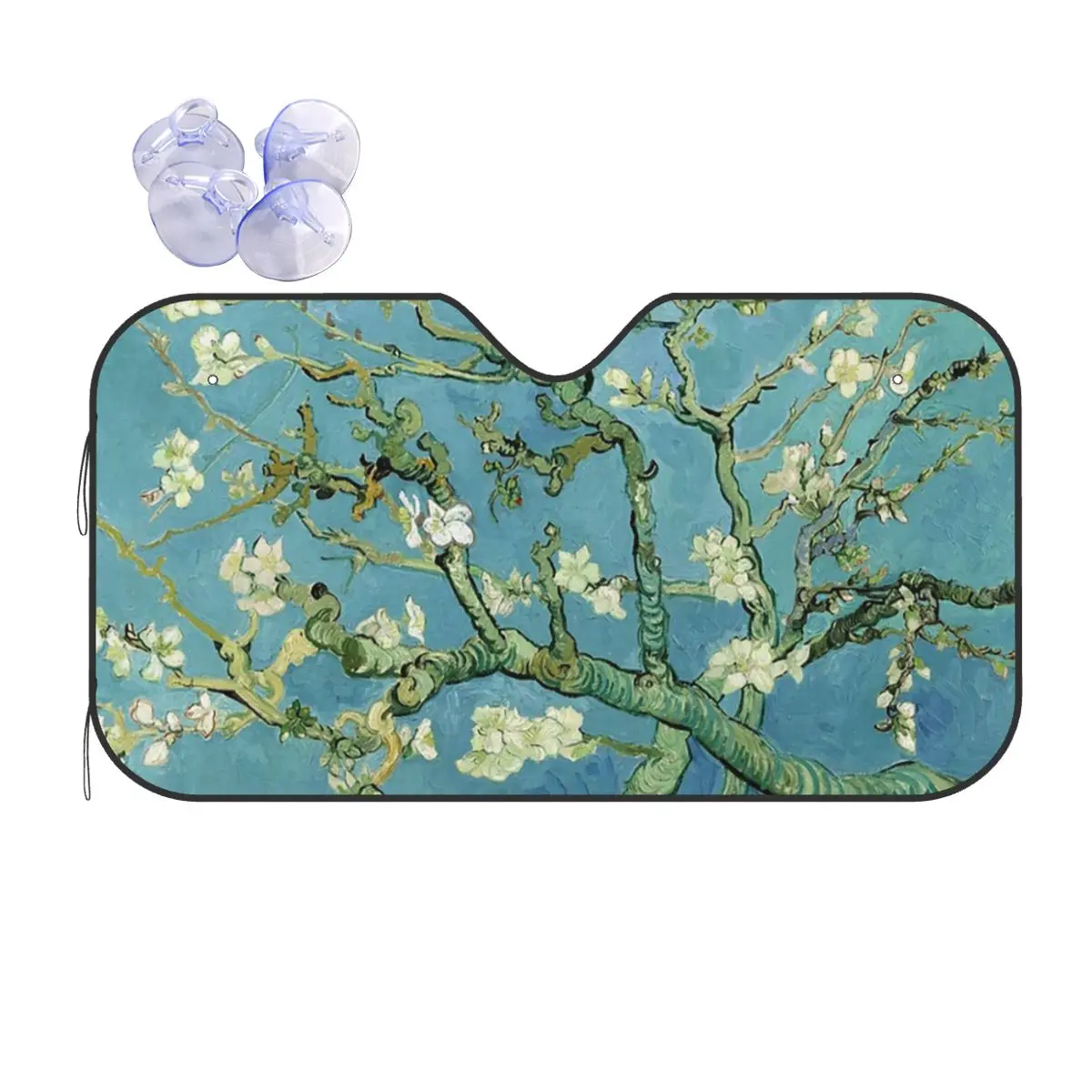 

Van Gogh Almond Tree Sunshade Windscreen Car Front Windshield Window Sun Visor Accessories Covers