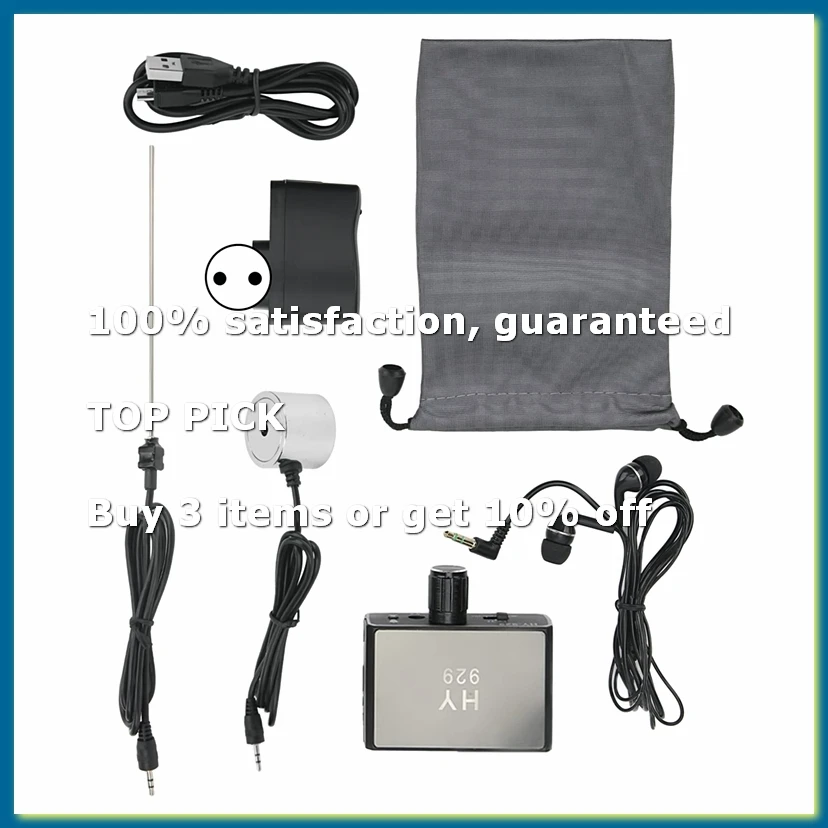 Underground Water Pipe Leakage Detector Enhanced High Strength Sound Intensifier for Construction EU Plug