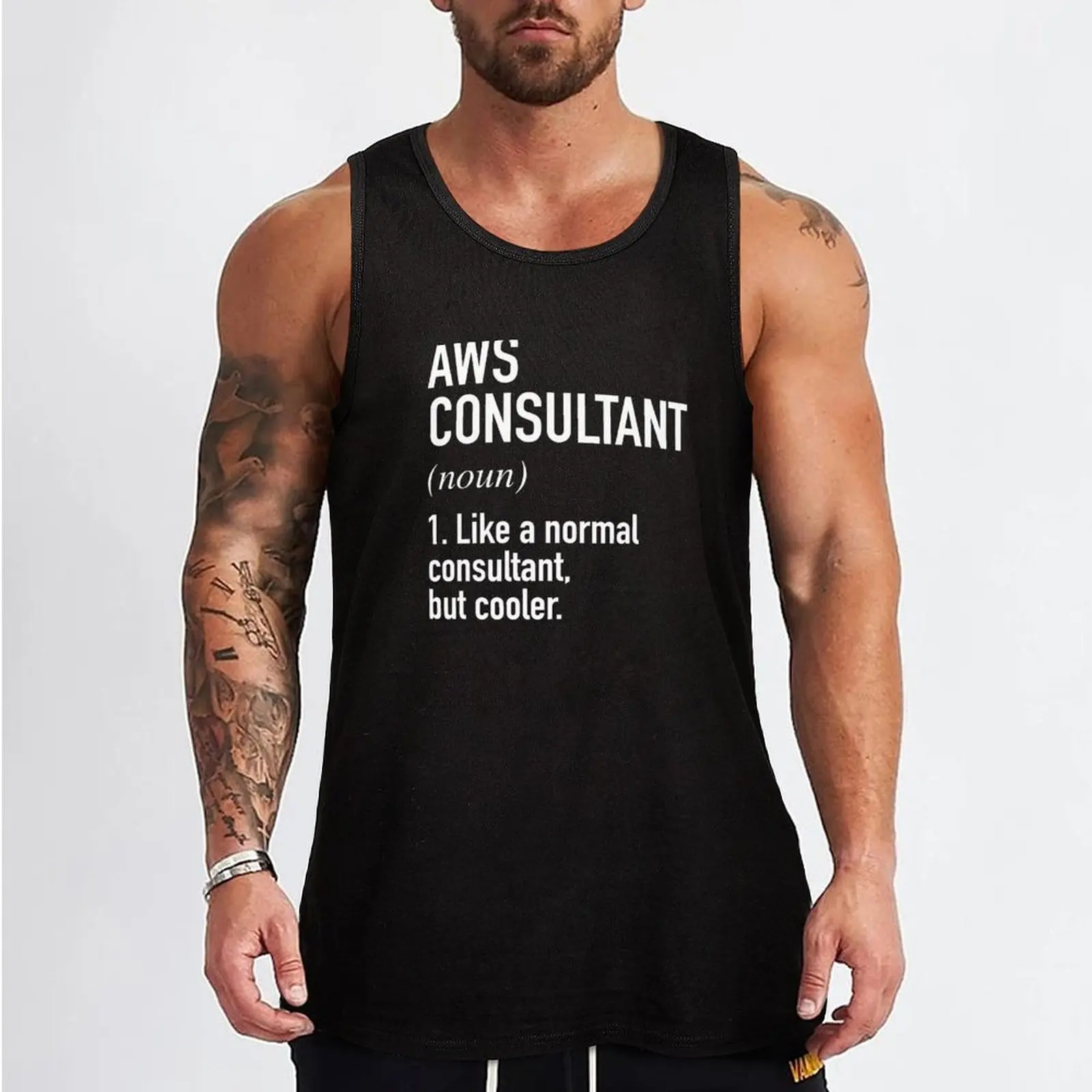 AWS Consultant Defined Tank Top Bodybuilding shirt muscular man