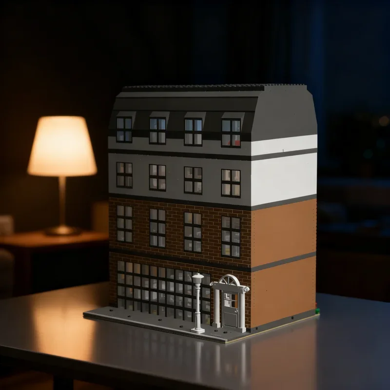 

3376pcs MOC Old Fashioned Coffee Shop Modular Streetscape Model Building Blocks Architecture Christmas Gifts Toy Idea Education