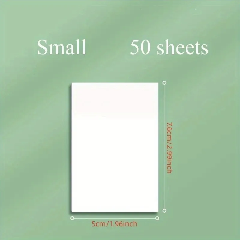 50Sheets/pcs Transparent Memo Pad Waterproof Sticky Note Pad Self-adhesive Notepad Stationery Memo Pad Marker Label