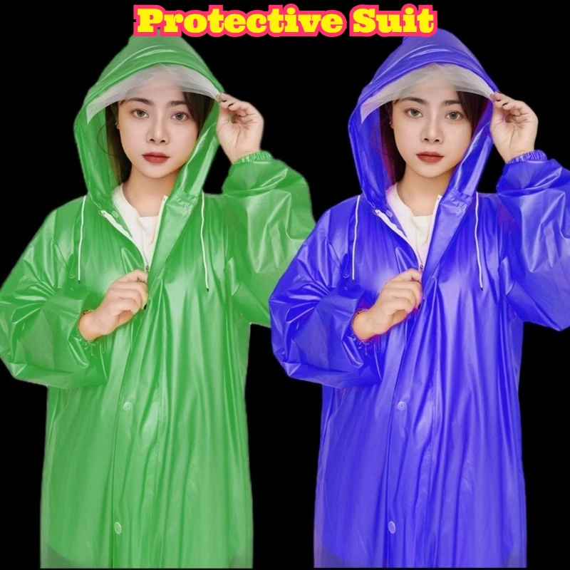 Transparent Protective Suit Waterproof Dustproof Droplet Proof Full Body Pants Closed Operation Spray Painting Full Coverage