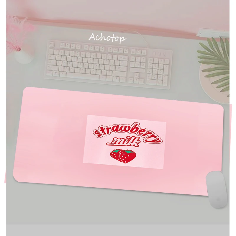 

Strawberry milk Computer Mouse Pad 700x300mm Gaming MousePad Large mouse pad Gamer XXL Mause Carpet PC Desk Mat keyboard pad rug