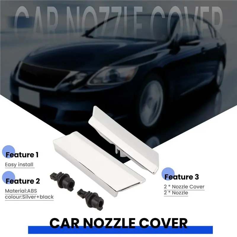 A22F-Car Styling Headlight Washer Nozzle Cover For Lexus GS300 GS350 GS430 GS450H GS460 2006-2011 85208-30031 85207-30031 view 2