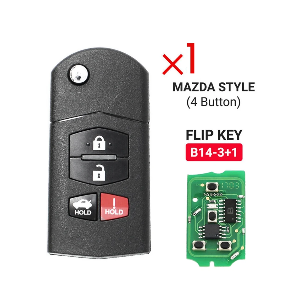 Keydiy B14-4 Kd Afstandsbediening Auto Sleutel Universele 4 Knop Voor Mazda Stijl Voor Kd900/KD-X2 Kd Mini/Urg200 Programmeur