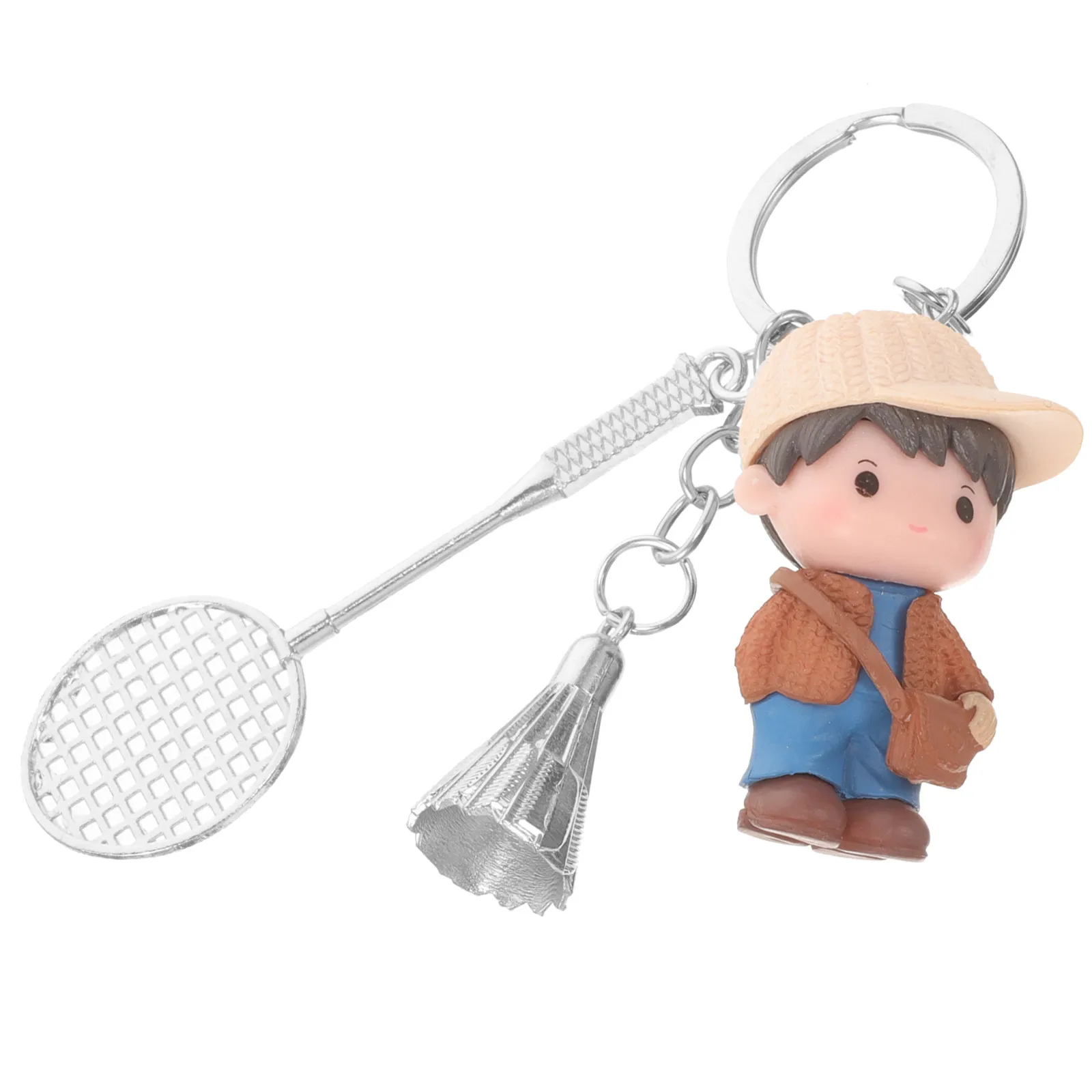 

Брелок для ключей в виде бадминтонной ракетки, милый мультяшный кулон, брелок для сумки, автомобильных ключей, декоративный спортивный брелок, подарок для спортсменов