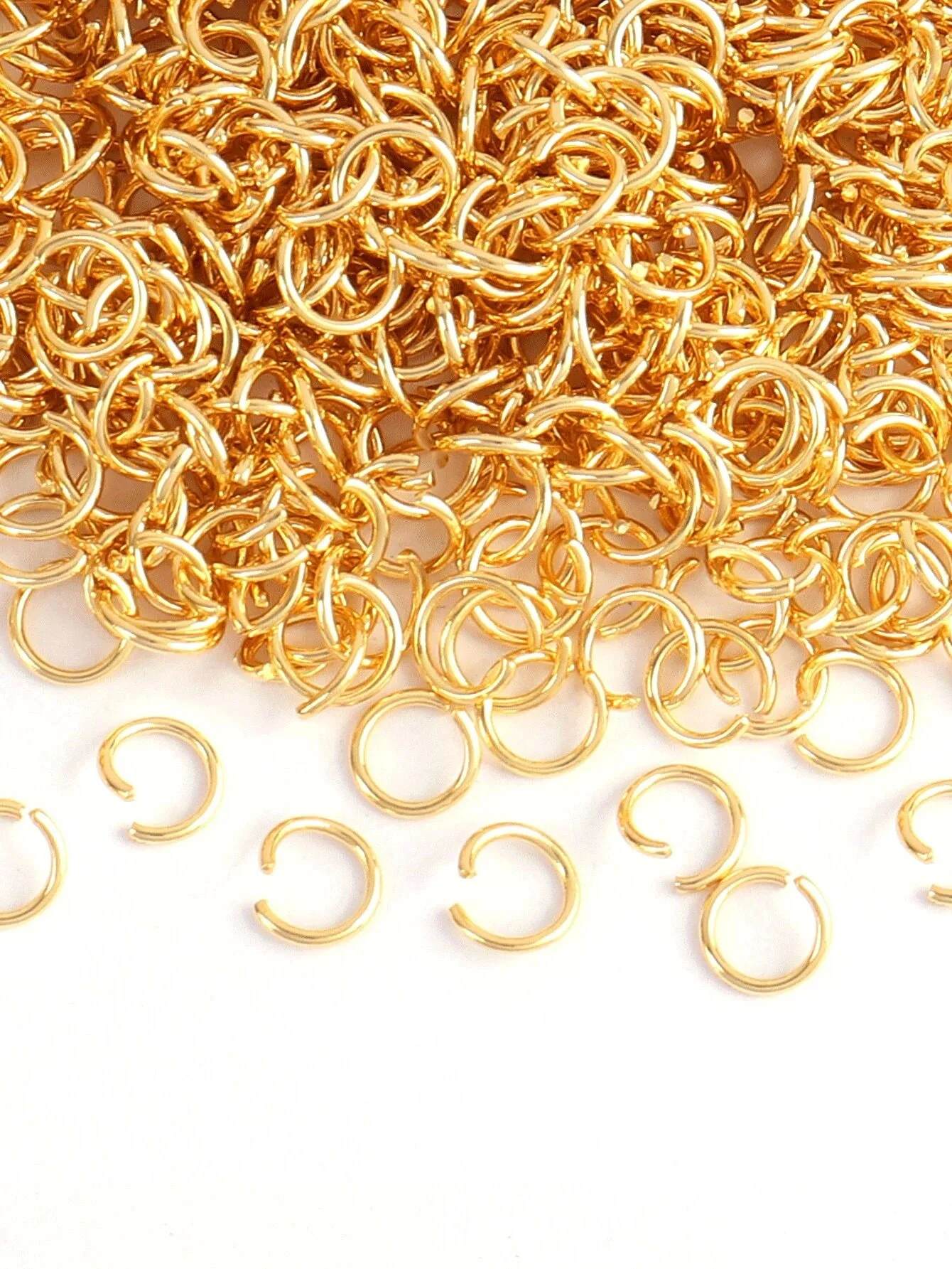 Open Suspension Rings Split Link Rings with 6 - 8mm Diameter, 2 Colors for DIY Jewelry Making Findings Connectors