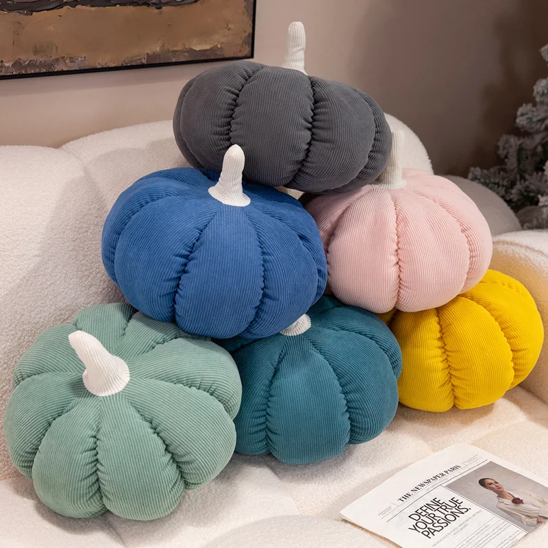 New Stuffed Pumpkin Pillow Colorful Cozy Fabrics Pumpkin Plush Toys Kawaii Home Decor Pretty Halloween Friends Gift
