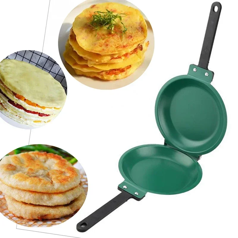 New Double Sided Pancake Pan Frying Pot Cookware for Kitchen Omelet Steak Ham Pans Kitchen Stove Utensils Cooking Pot