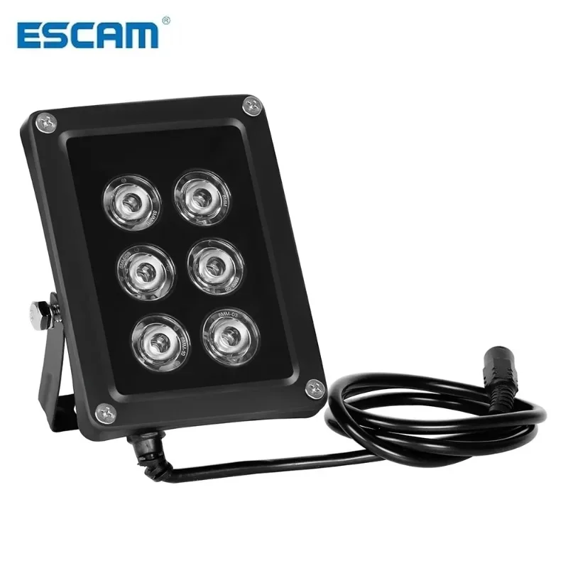 

ESCAM CCTV 6 шт. массив светодиодов ИК-осветитель инфракрасный свет водонепроницаемый ночной вид CCTV заполняющий свет для камеры наблюдения