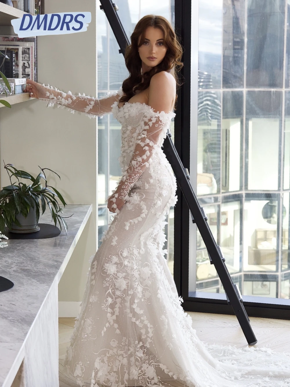 Abiti da sposa eleganti con scollo a cuore Abito con applicazioni di perle per la sposa Abito da sposa classico Vestido De Novia su misura