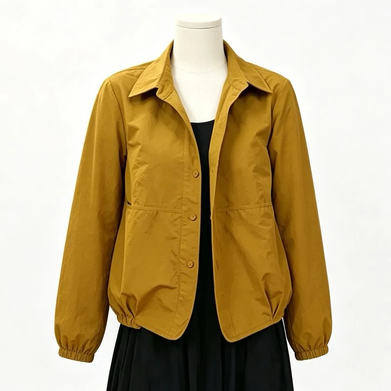 Spring Autumn Casual Jacket Women 2026 New Fashion Loose Casual Coat Pure Colour Red Tops Button Outerwear Female