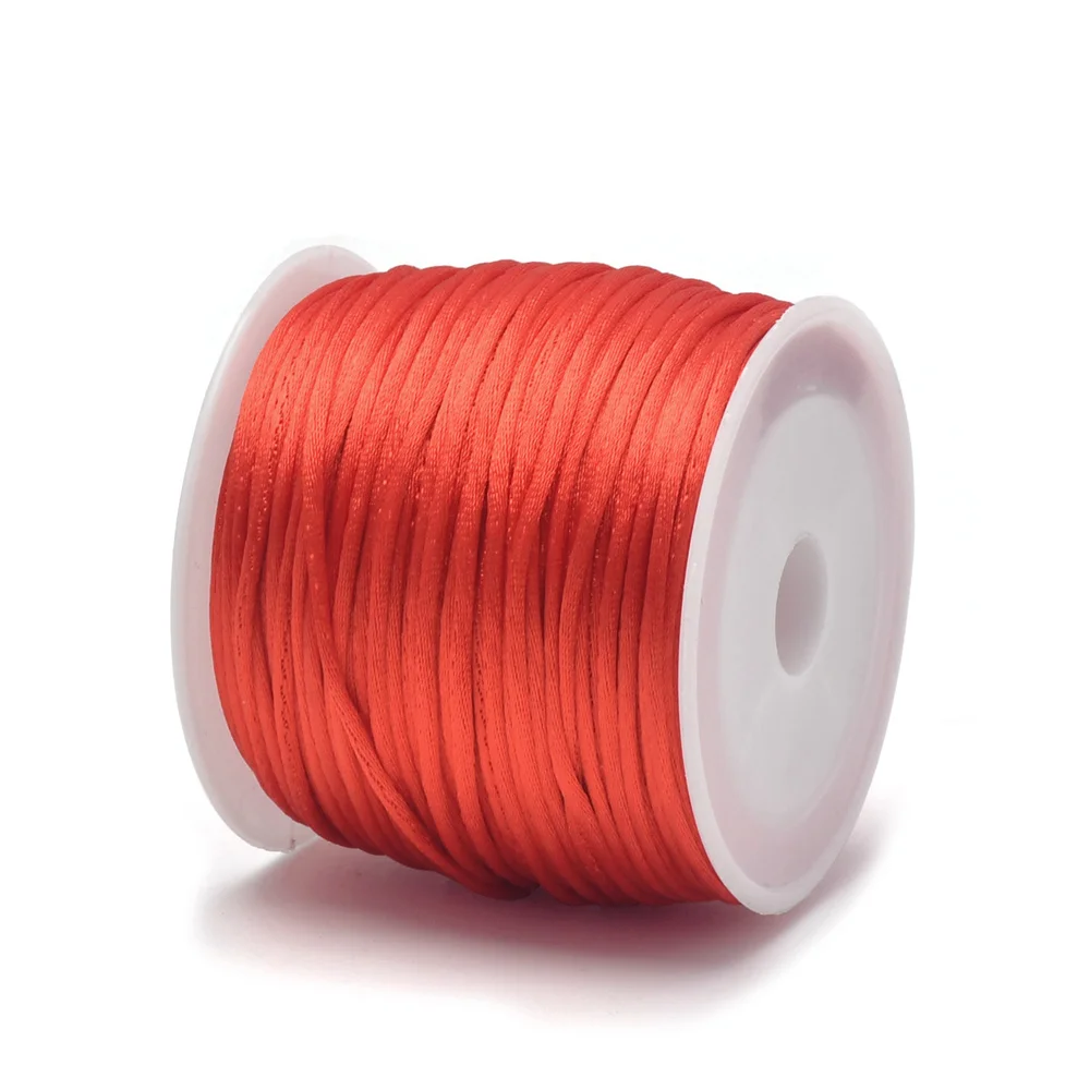 1,5 mm ambachten satijnen rattail koord string van nylon voor Chinese knoop, macramé, trim, sieraden maken 24 yards