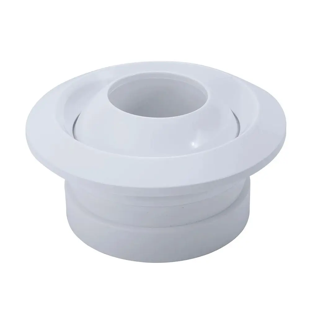 1Pcs Circular Air System Outlet Valve ABS Adjustable Spherical Nozzle Air Vent 75/100/150/200mm White Central Ventilation Outlet