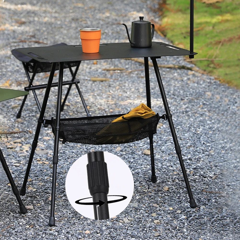 Folding Camping Table Legs Metal Foldable Table Legs Adjustable Height Coffee Table Legs DIY Camping Equipment Outdoor Travel