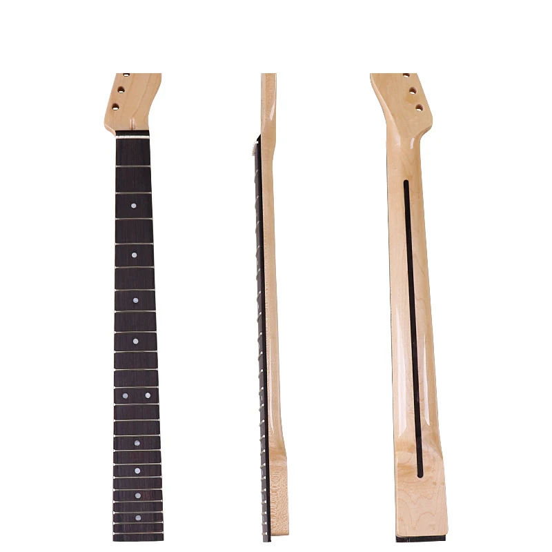 Pescoço de guitarra canadá bordo guitarra elétrica pescoço 6 cordas braço de guitarra brilhante 21 trastes 22 trastes 5.65cm largura do salto