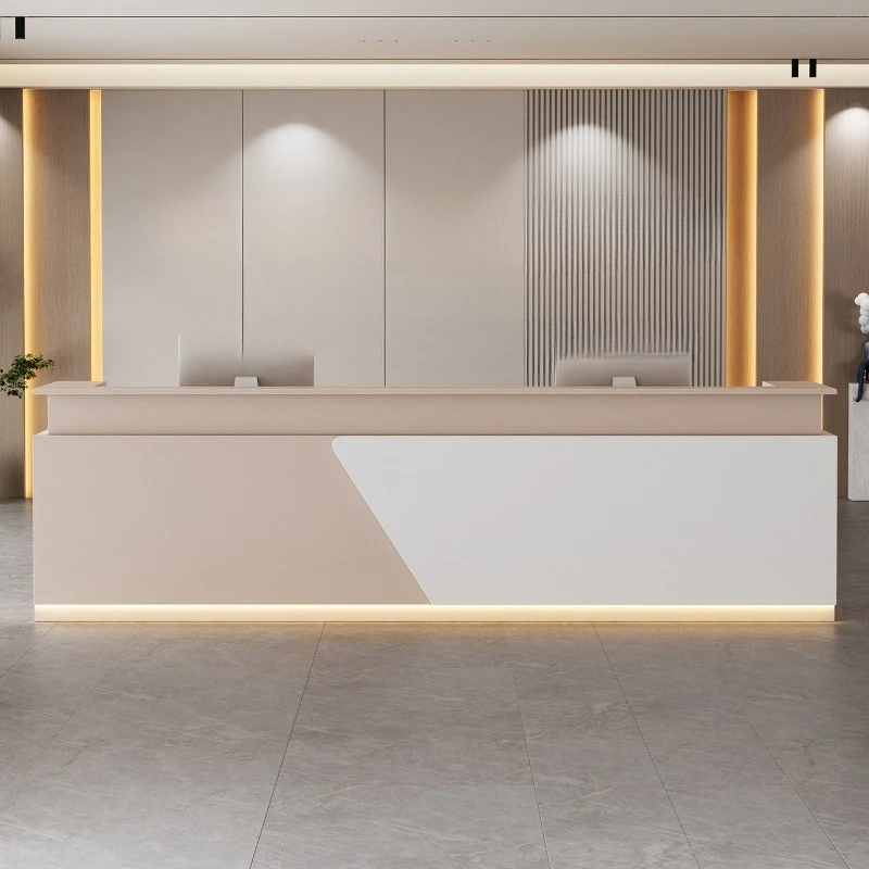Executive Company Reception Desks Modern Aesthetic Simple Design Reception Desks Unique Luxury Escritorio Commercial Furniture