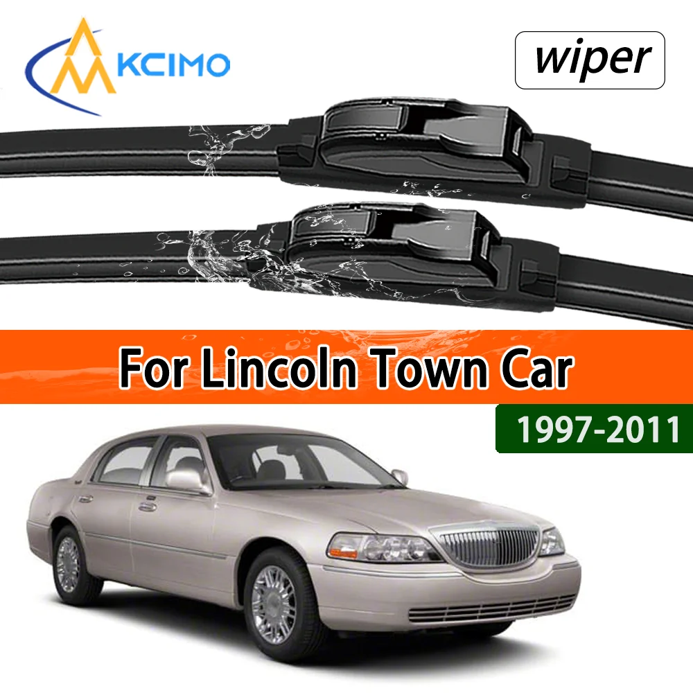 Ganzjährige, geräuschlose Frontwischerblätter für Lincoln Town Car 1997–2011, 1998, klare Sichtgarantie, langanhaltende Leistung
