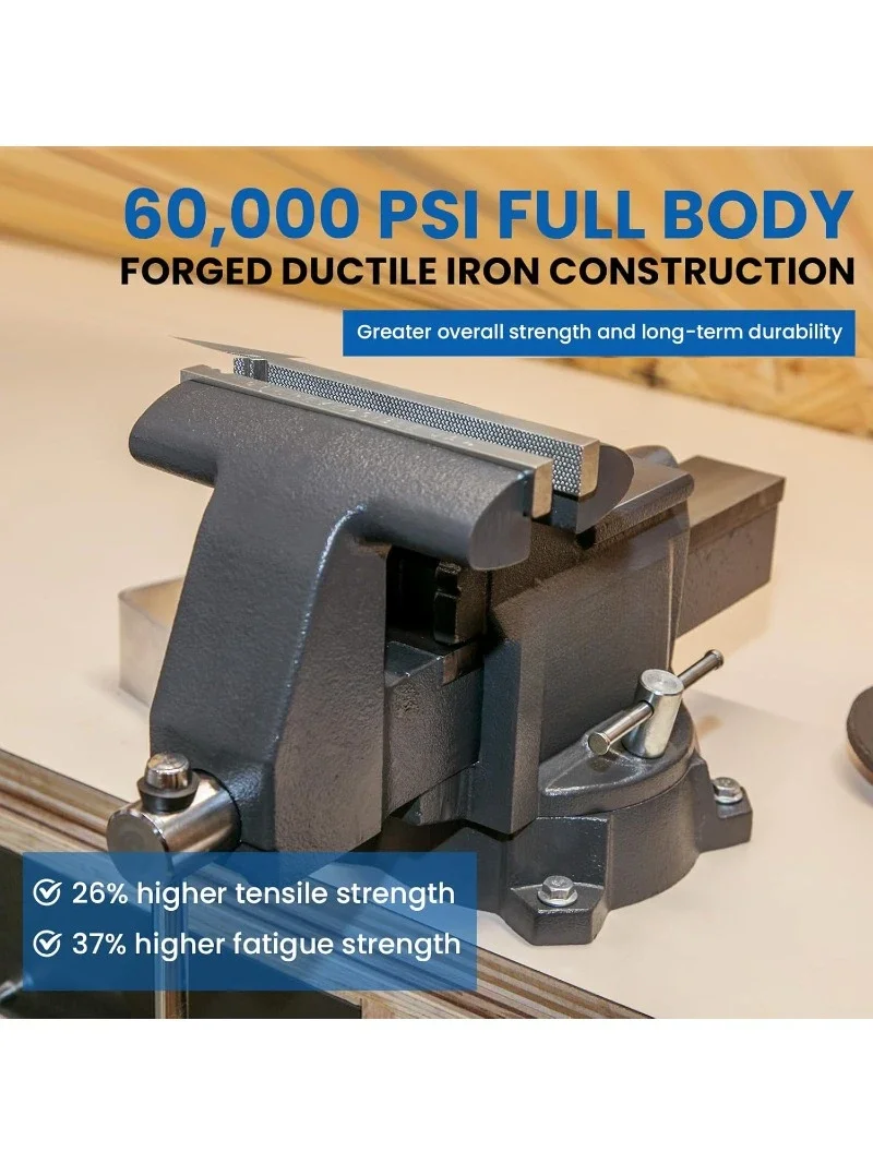 جودة عالية CR80A 8 بوصة منجلة شديدة التحمل مع سندان وقاعدة دوارة 190 درجة (8 بوصة) #3