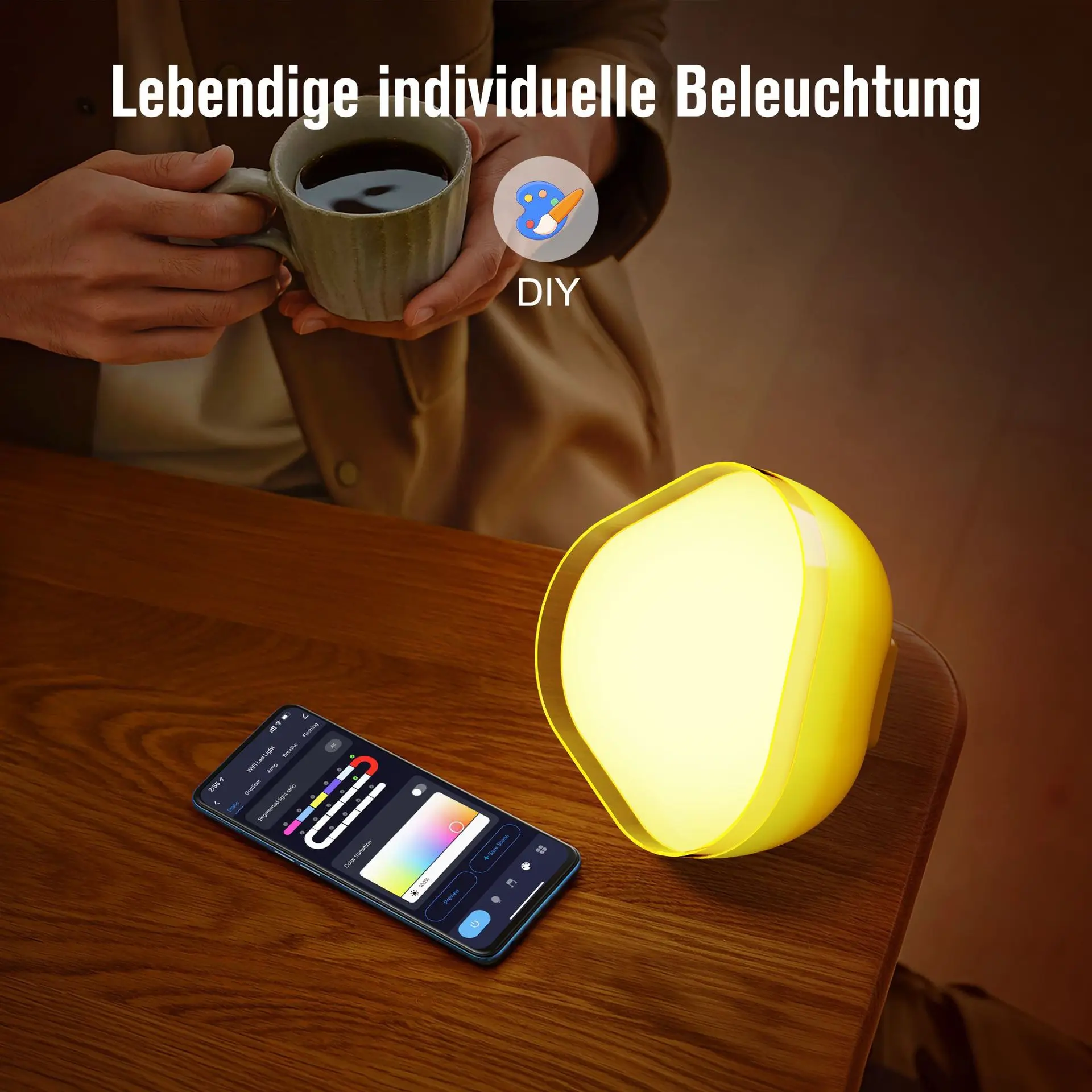 Intelligent WIFI Atmosphere Light Graffiti APP Bluetooth Desktop Atmosphere Light Bedroom Night Light