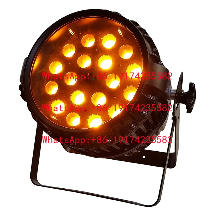 18X15W Rgbwa Uv 6In1 Ip65 Waterproof Led Zoom Par Lights For Outdoor Wedding Party Projects