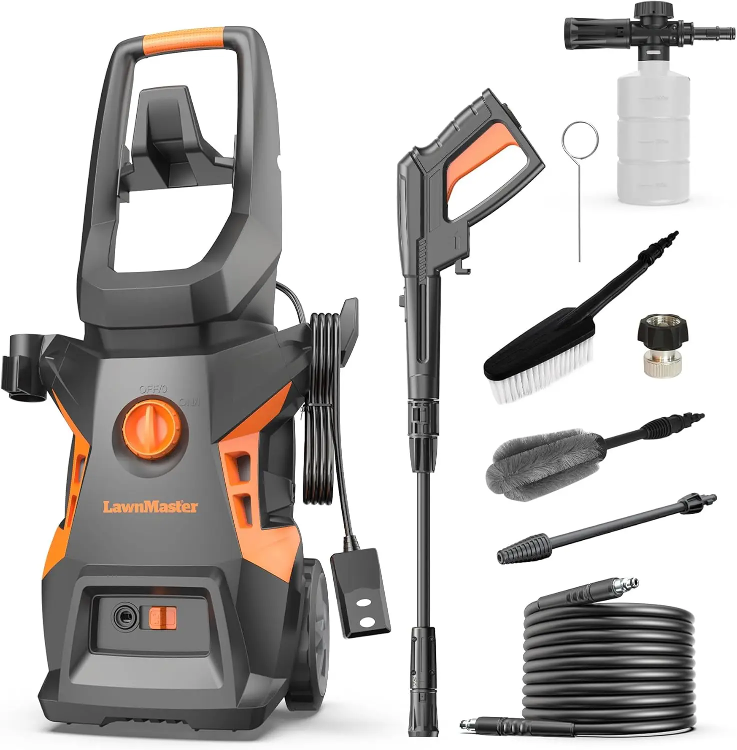 غسالة الضغط الكهربائية مع زجاجة المنظفات