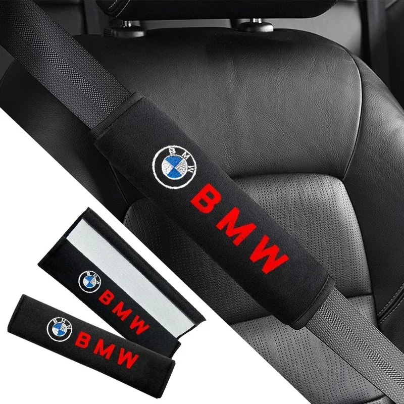 2PCS Leather Car Safety Belt Pad Shoulder Covers for BMW E39 E46 E90 E60 F10 F11 F20 F30 F34 F01 G20 G21 G31 G38 G60 X1 X3 X5 X7