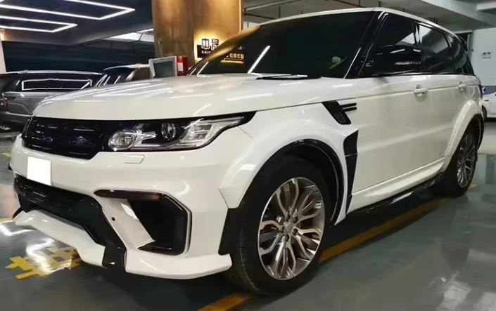 Runde for RANGE ROVER SPORT Half Carbon Auto Parts Upgrade ASPEC Wide Body Kit Car Bumper Side Skirt Fender 2014-2018