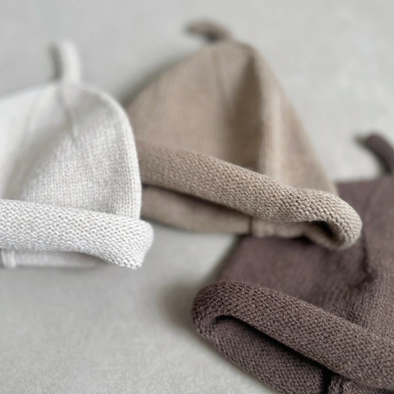 Wintermützen für Neugeborene Jungen, Gehäkelte Haube für Kleinkinder, Mädchenmütze, Kinder-Baby-Fotografie-Requisiten, Jungen-Accessoires, Warme Kleidung – Detail 4