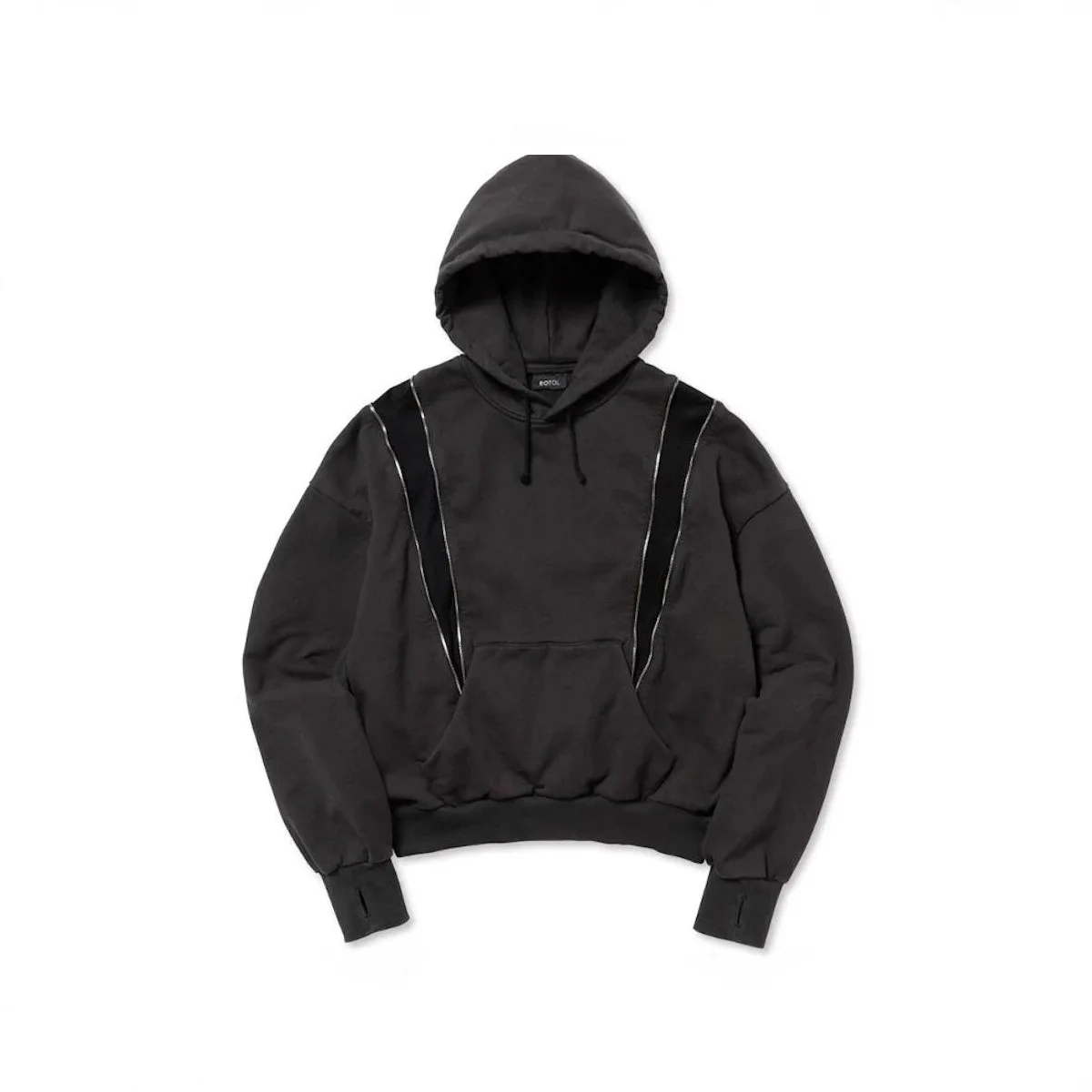 2025 autumn and winter European and American personalized fashion design sense hooded multi zipper men's and women's hoodie