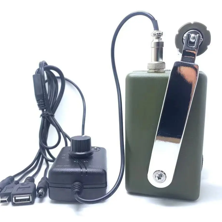 Portable Emergency Hand Crank Phone Charger 30W/3-28V Manual Handheld DC-DC Voltage Regulator Conventer Battery Dynamo Generator