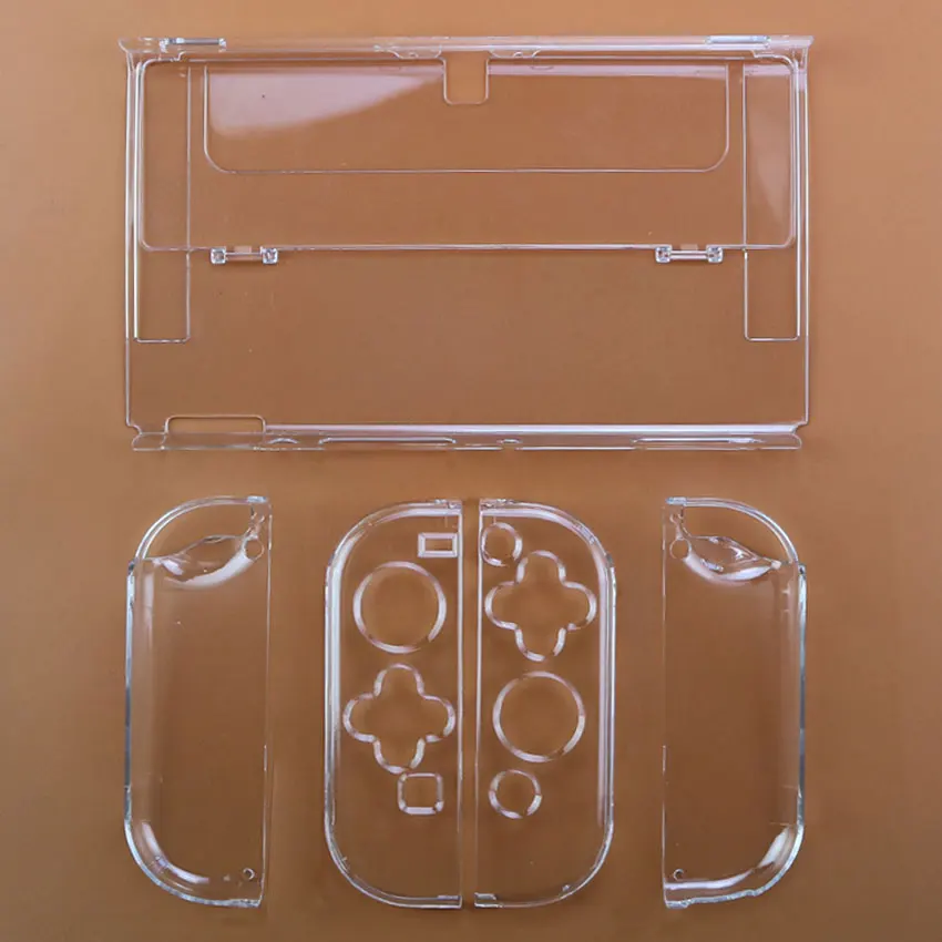 Funda blanda de TPU transparente para PC, carcasa protectora dura para Switch Oled NS Console Joy-con Joycon, Protector trasero transparente