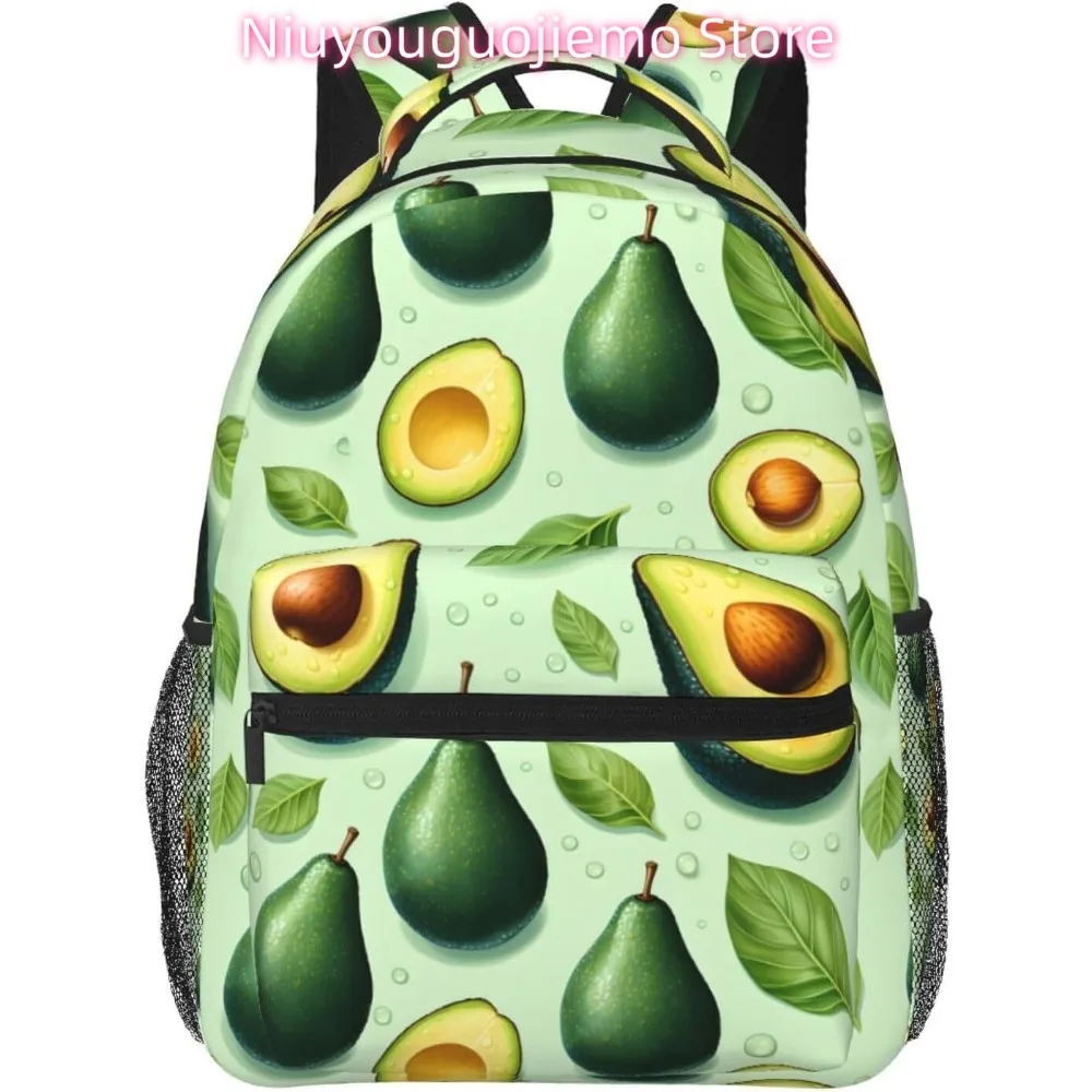 

Cute Funny Avocado Lightweight Laptop Backpack Lightweight Multipurpose Travel Casual Daypack Unisex College Backapcks for Men W