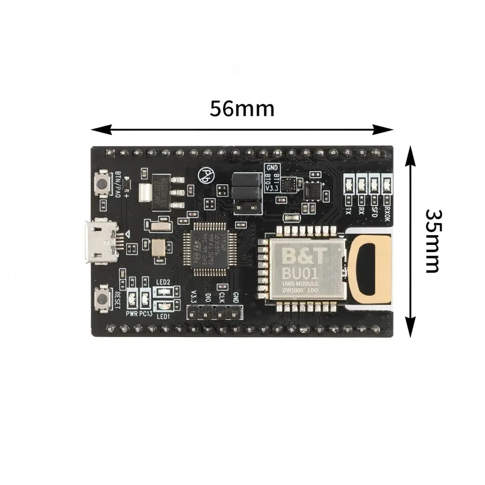 UWB indoor positioning development board module Ultra-wideband short-range high-precision ranging module BU01 LDO mode