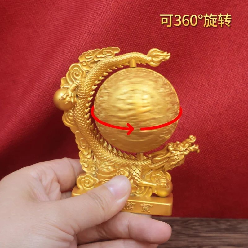 Dragon Teng Four Seas Dragon Ornament Wealth Attraction Fortune Turn Five-Claw Golden Dragon Living Room Office High-End Aromath