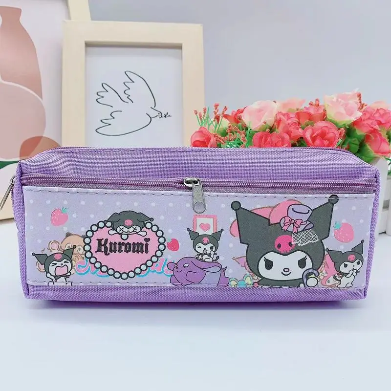 

New Cartoon Pu Zippered Pencil Case Cinnamoroll Pochacco Student Stationery Storage Bag Six Optional Stationery Boxes Wholesale