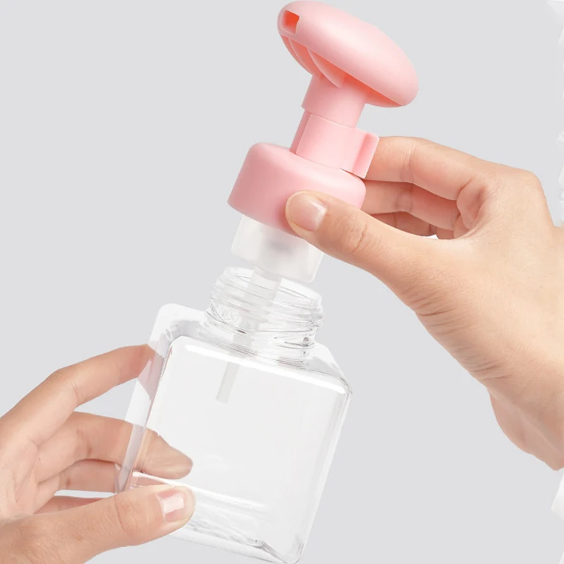 250ml garrafa quadrada clara sabão líquido batido mousse pontos engarrafamento shampoo loção chuveiro gel bomba garrafas para dispensador de sabão