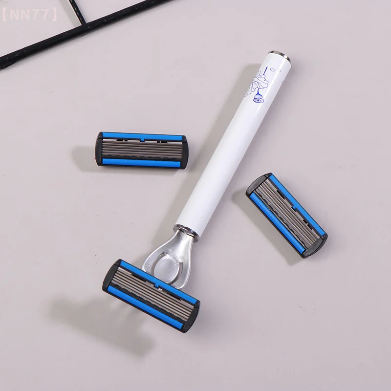 ใบมีดโกนหนวดผู้ชาย Lotus Porcelain 6 ชั้น,เครื่องโกนหนวดแบบคลาสสิก,ใบมีดสแตนเลสแบบถอดเปลี่ยนได้,เหมาะสําหรับใบหน้าของผู้ชาย