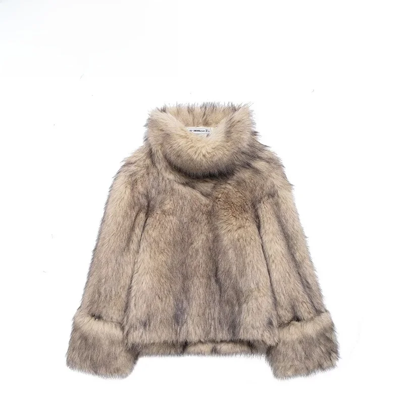 

ZBZA Faionable Artificial Fur Effect Sweatirt Street Sle Women's Clothing New Autumn Design 3692952