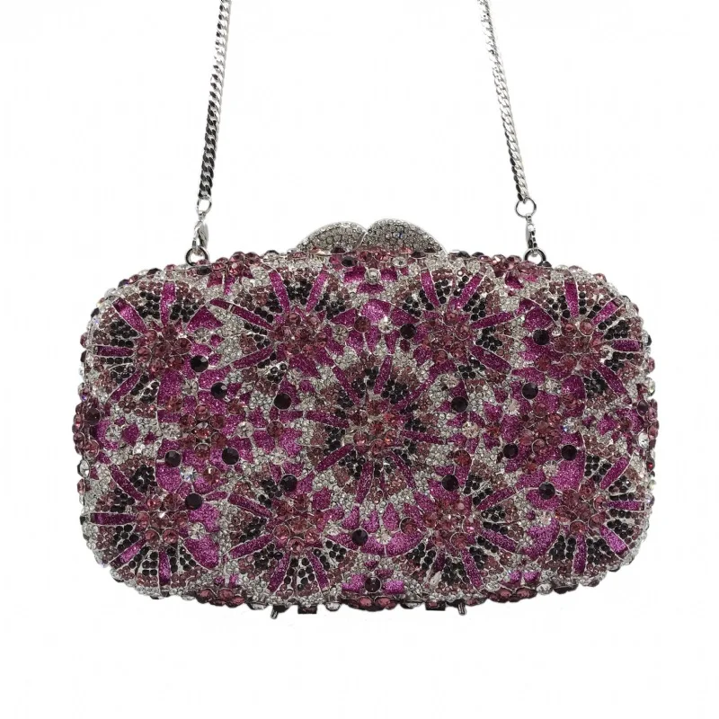 2025 Stone Chain Evening Bags Luxury Handbags Women Rhinestones Clutch Purse For Birthday Designer Crystal Evening Clutches Bags view 6
