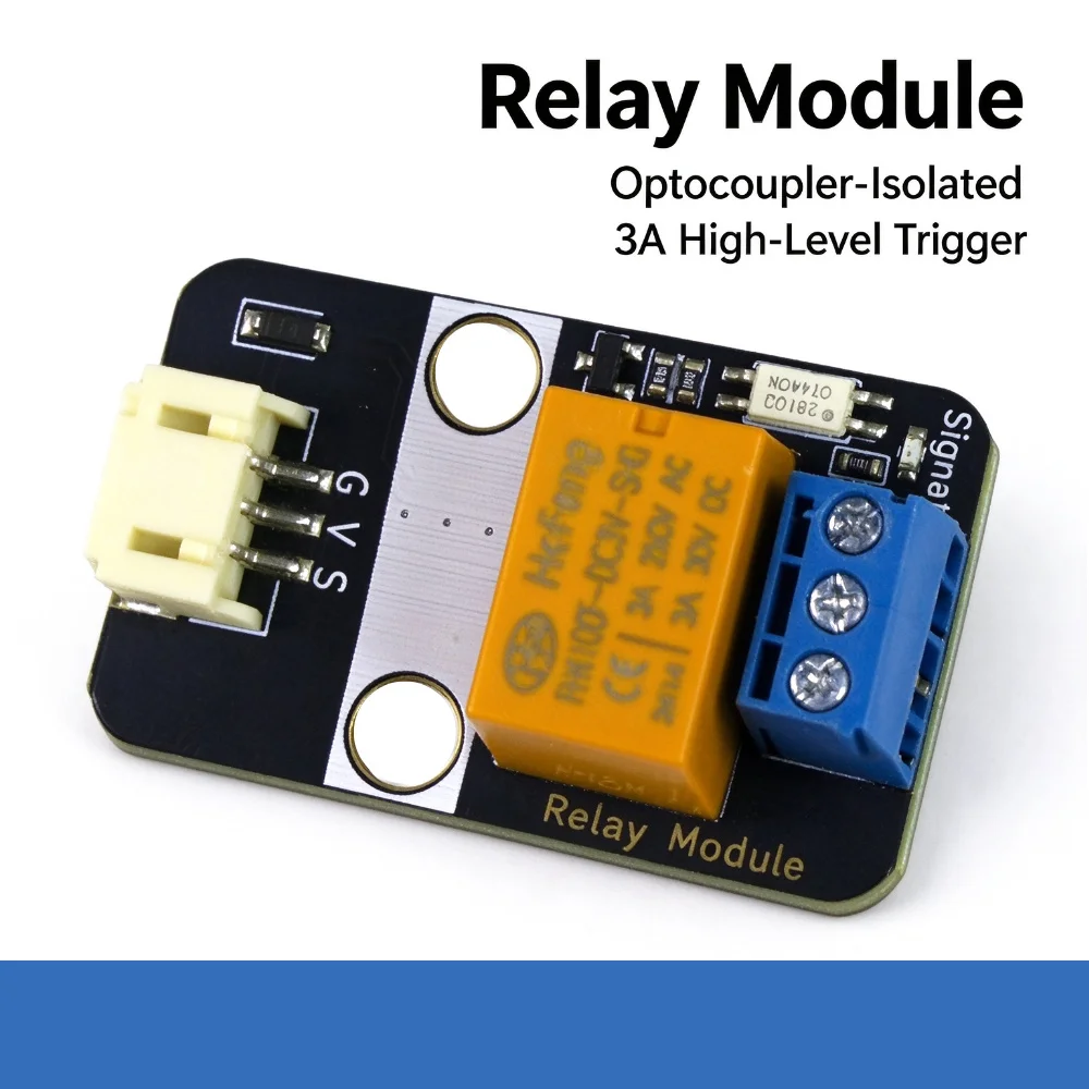 Single Channel Relay Module Optocoupler Isolated 3A High‑Level Trigger PH2.0‑3Pin 3‑5V For Arduino ESP32 micro:Bit Smart Light