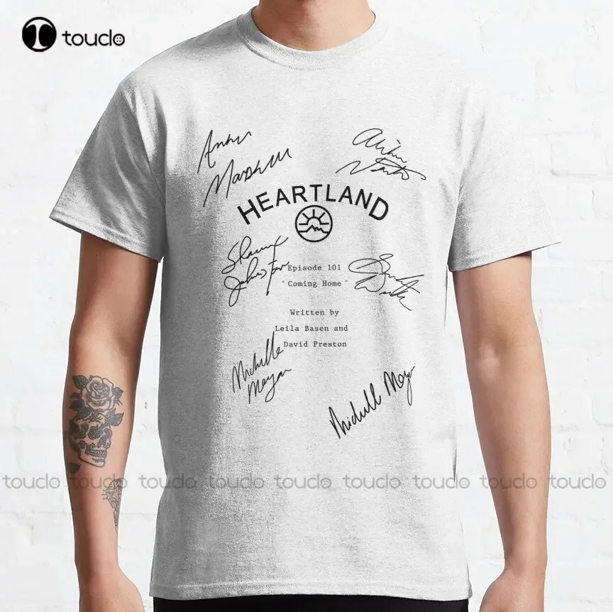 Heartland Script Classic T-Shirt Mens Tshirts Short Sleeve Custom Aldult Teen Unisex Digital Printing Tee Shirts Pure Cotton New