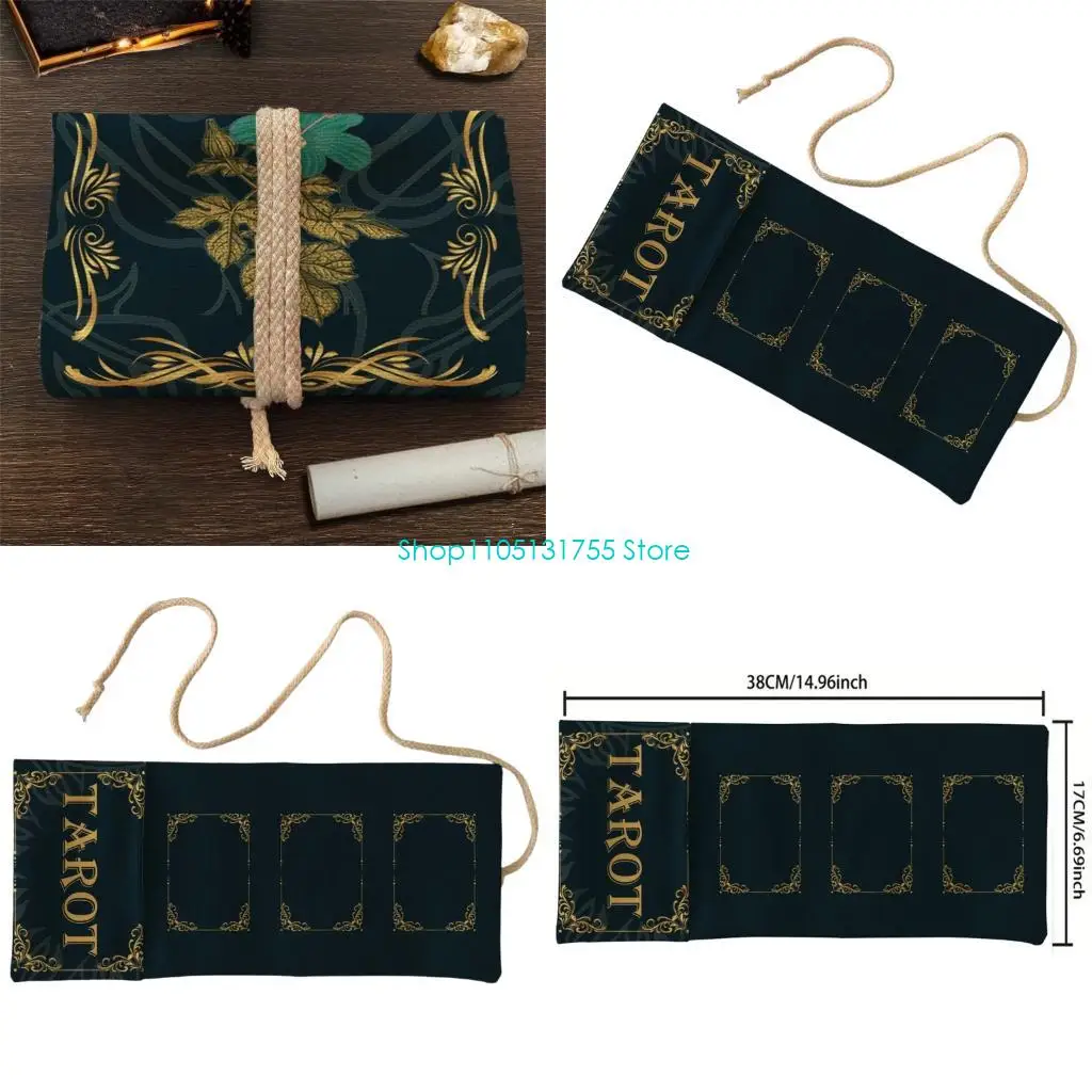 

Tarots Storage Bag Multipurpose Gift Packaging Pouches Board Game Card Bag Foldable Card Organizers Rolls Up Card Sleeve