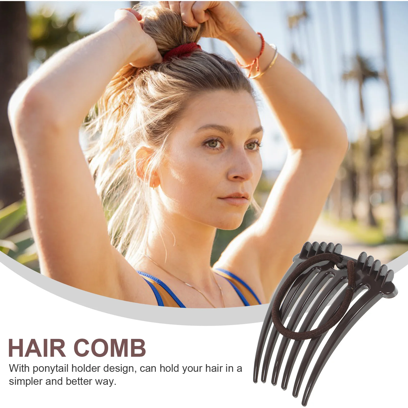 

4 Pcs Headgear Ponytail Comb Bride Bridal Hair Accessories for Women Side Combs Plastic