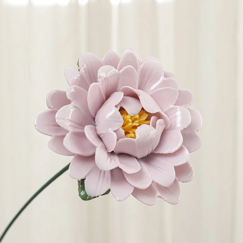 HBJ Ceramic hand-kneaded iron flower camellia ceramic crafts ornaments home decorations new products