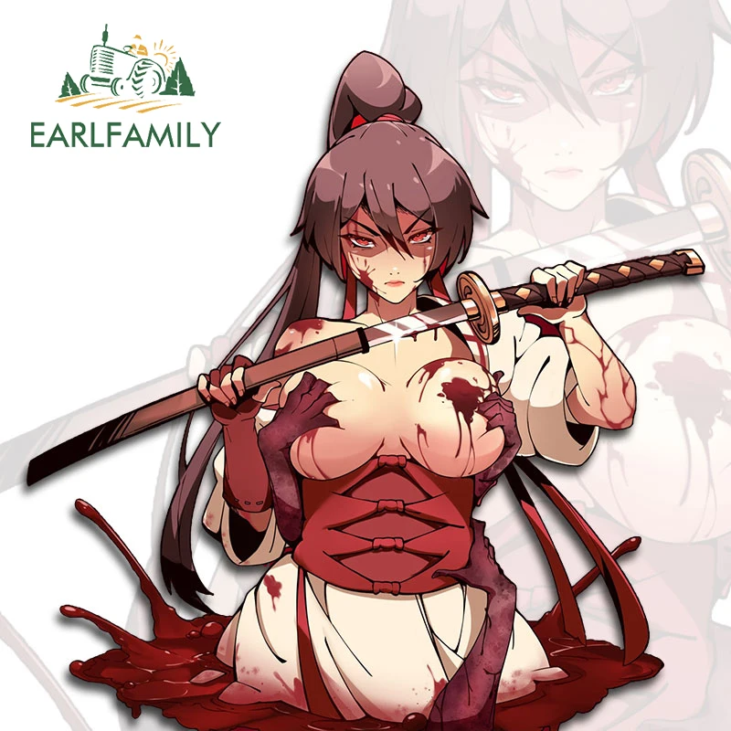 

EARLFAMILY 13cm X 13cm for Yamada Asaemon Sagiri Car Stickers Waterproof Cartoon Decals Car Accessories Decor Sunscreen
