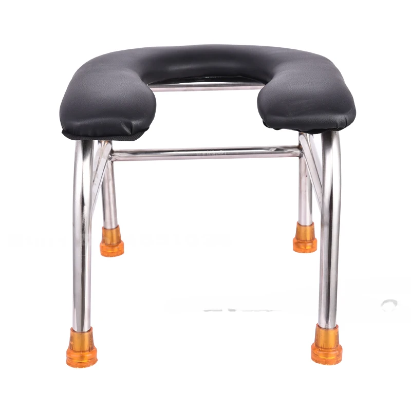 

U-shaped Stainless Steel Toilet with Sponge Mats for Patient Toilet Chair Toilet Chair Pregnant Woman Elderly Squatting Stools